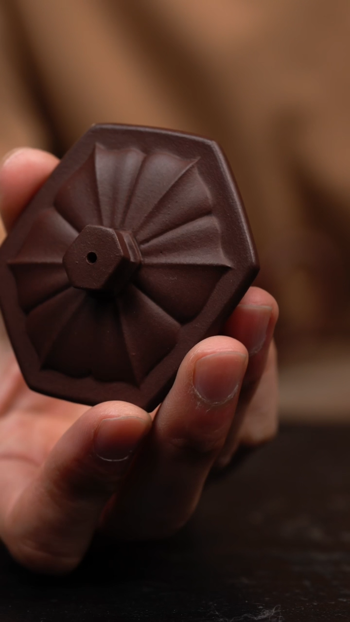 【闪购商品】紫砂茶壶紫泥菱花方器