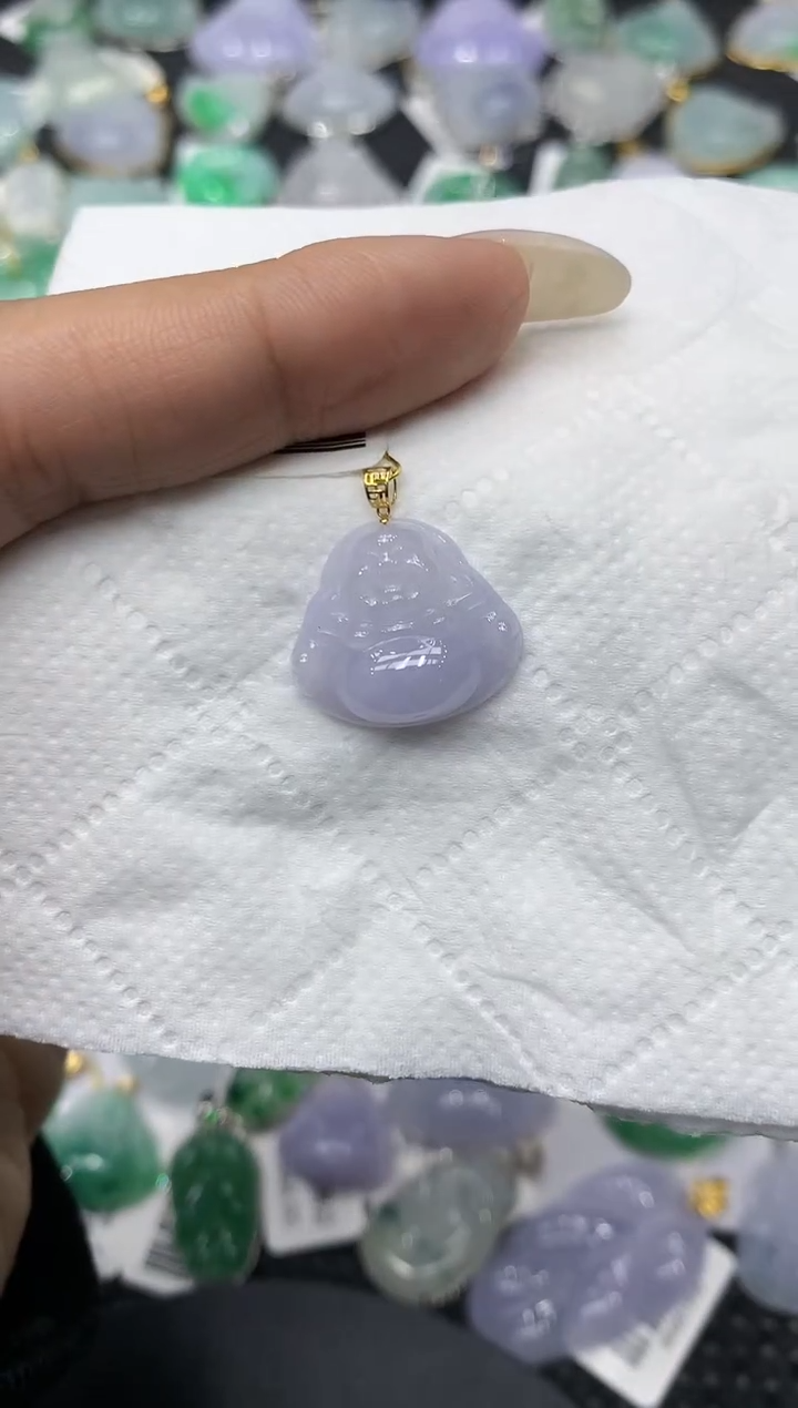 颈饰18K金镶嵌翡翠11111111111