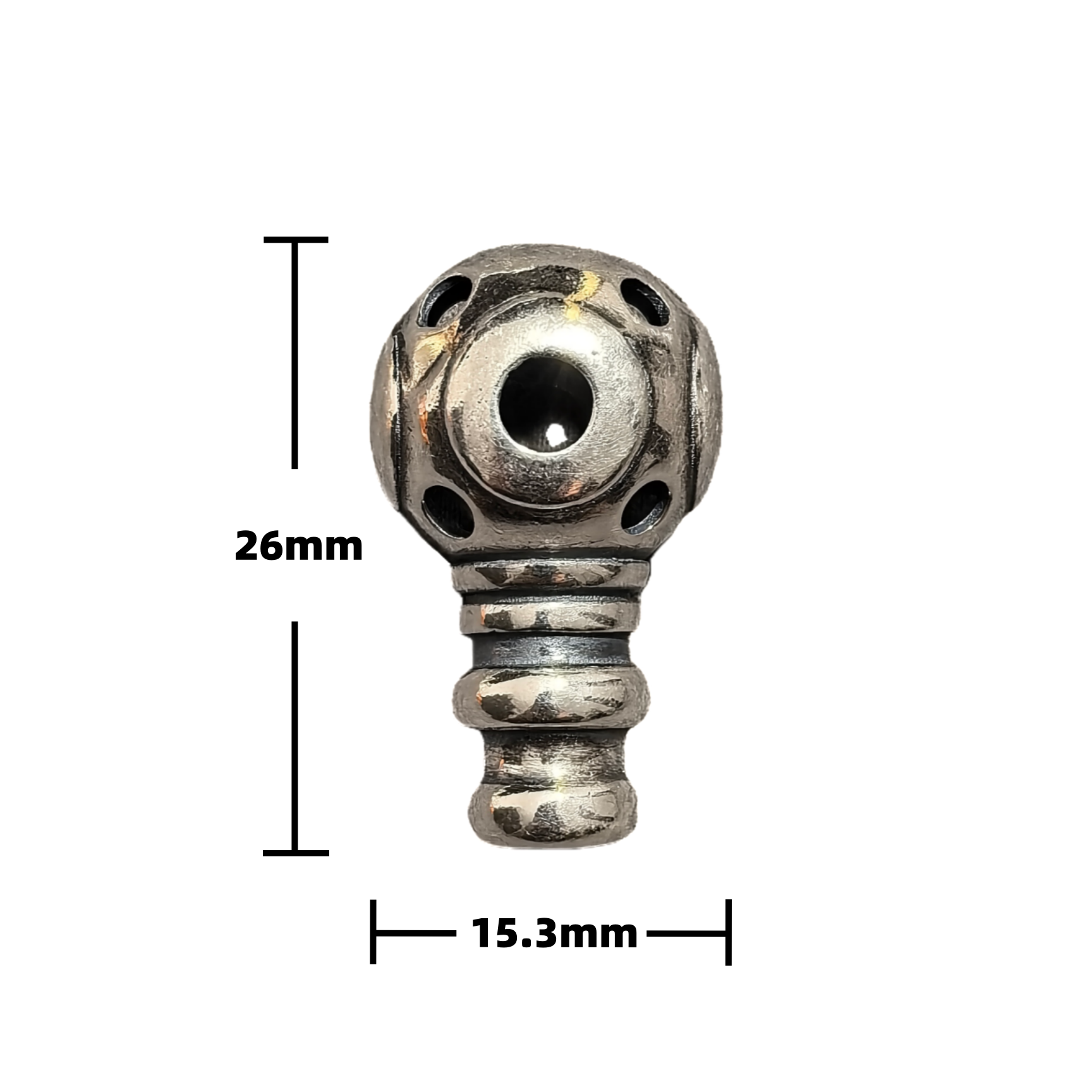 文玩手串藏传925银五眼六通三通