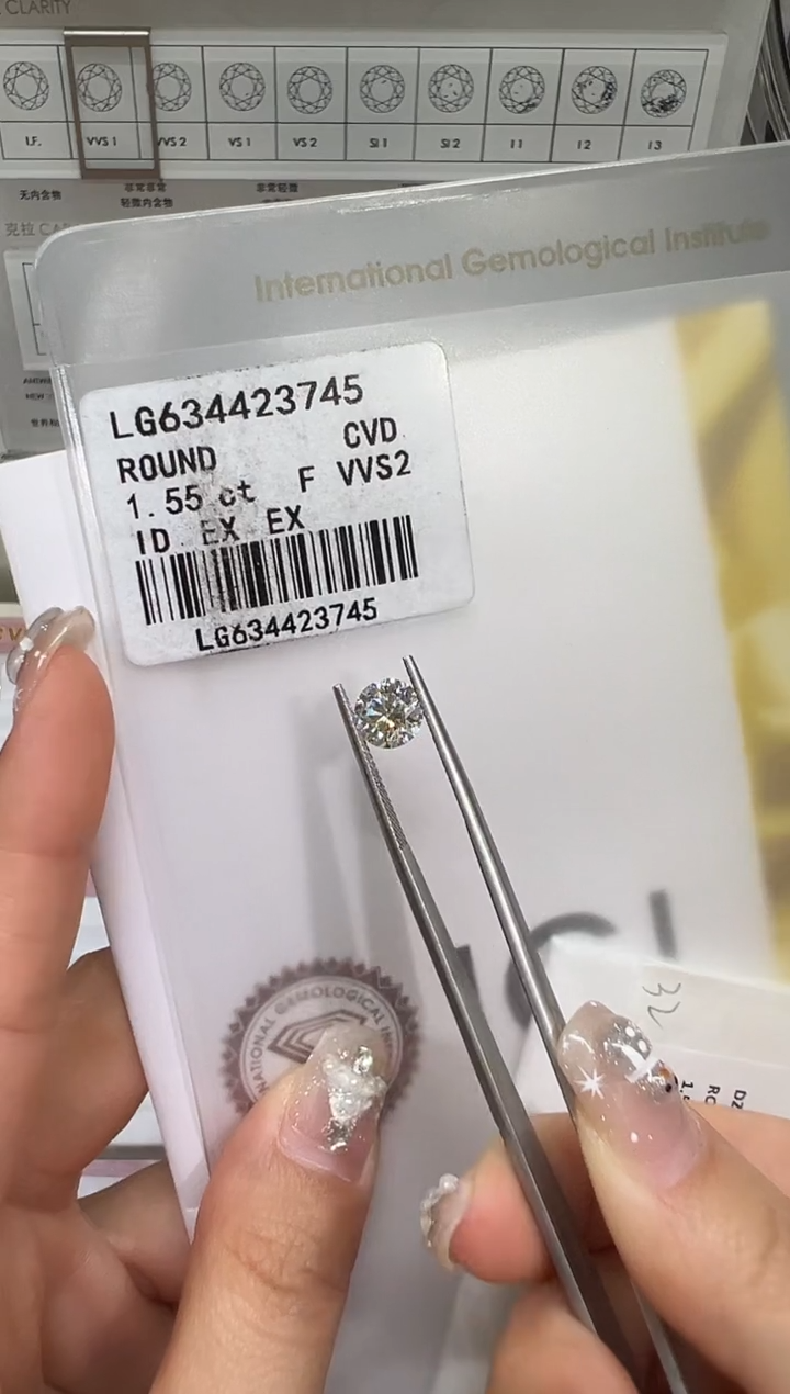 【闪购商品】实验室培育钻石未镶嵌@ 1.55ct 先鉴赏，再定制！