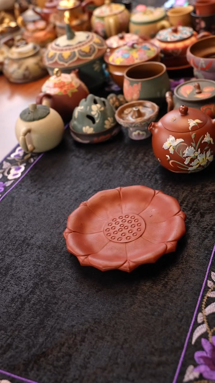 茶壶紫砂准莲花盘