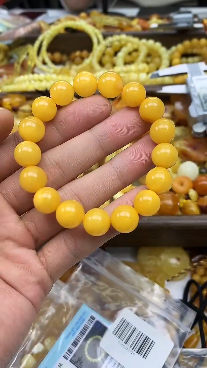 裸石蜜蜡未镶嵌手串卡11