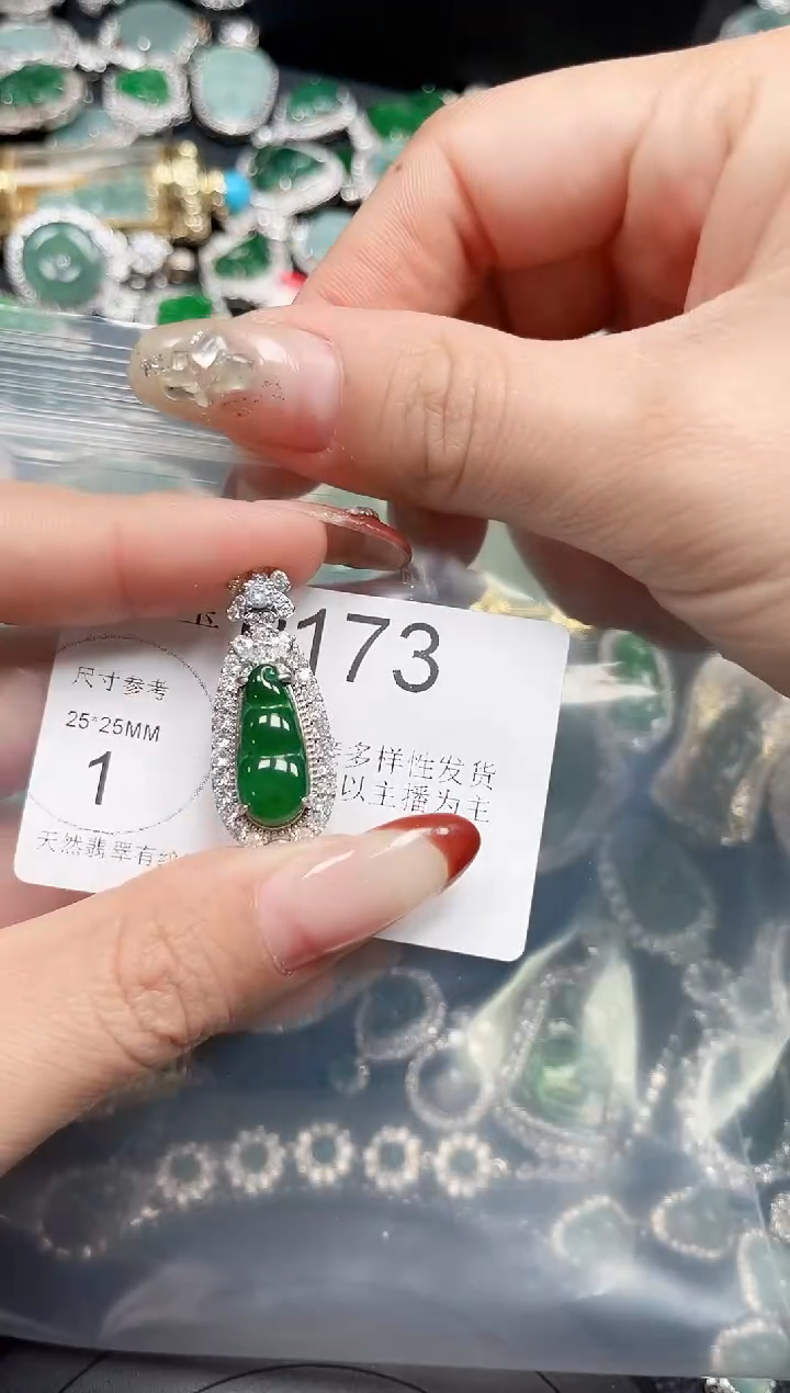 【闪购商品】翡翠颈饰未镶嵌 赠皮绳173