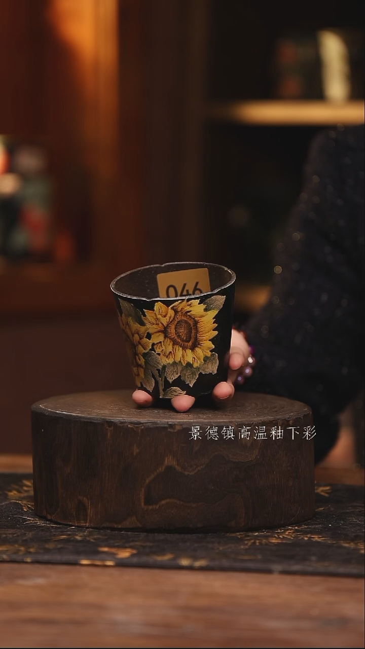 陶瓷  景德镇高温釉下手绘陶瓷@L046@