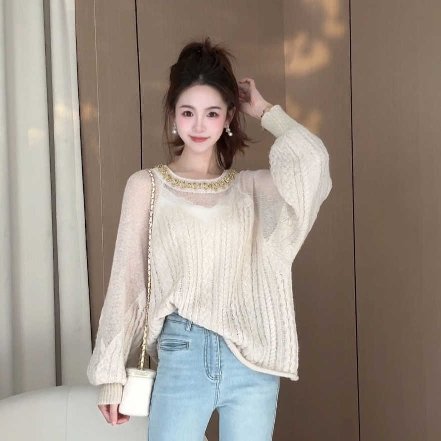 【温柔光色】丸子璐春季新款时尚休闲毛衣预WZLD4MY6499A