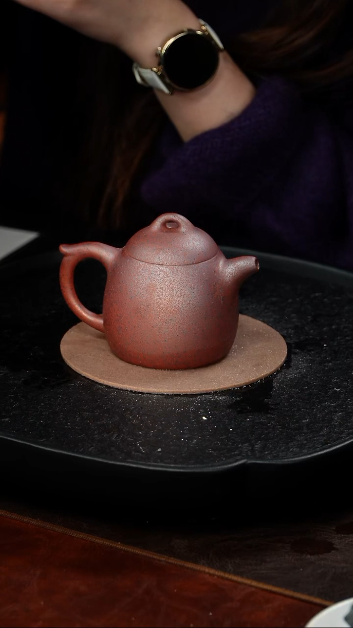 茶壶紫砂陈红 秦权119 明砂料 220毫升