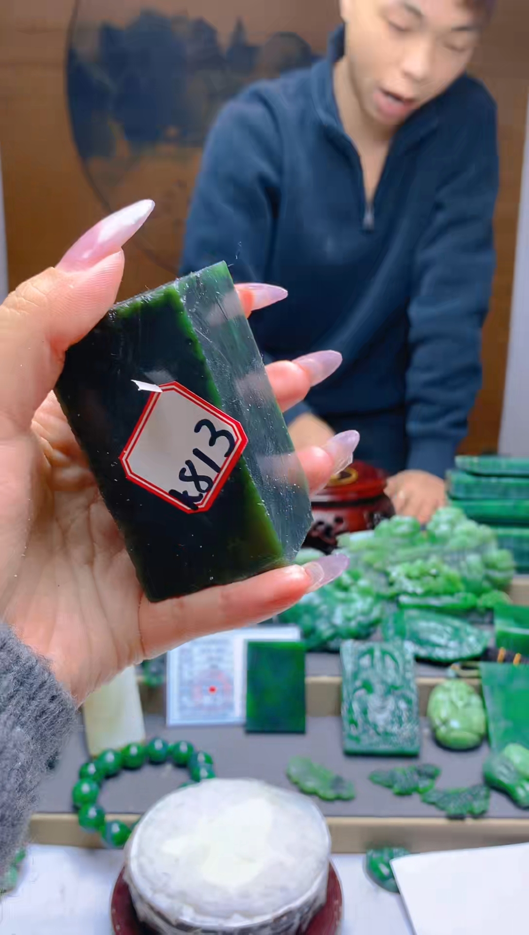 【闪购商品】和田玉（碧玉）珠宝半成品未镶嵌1
