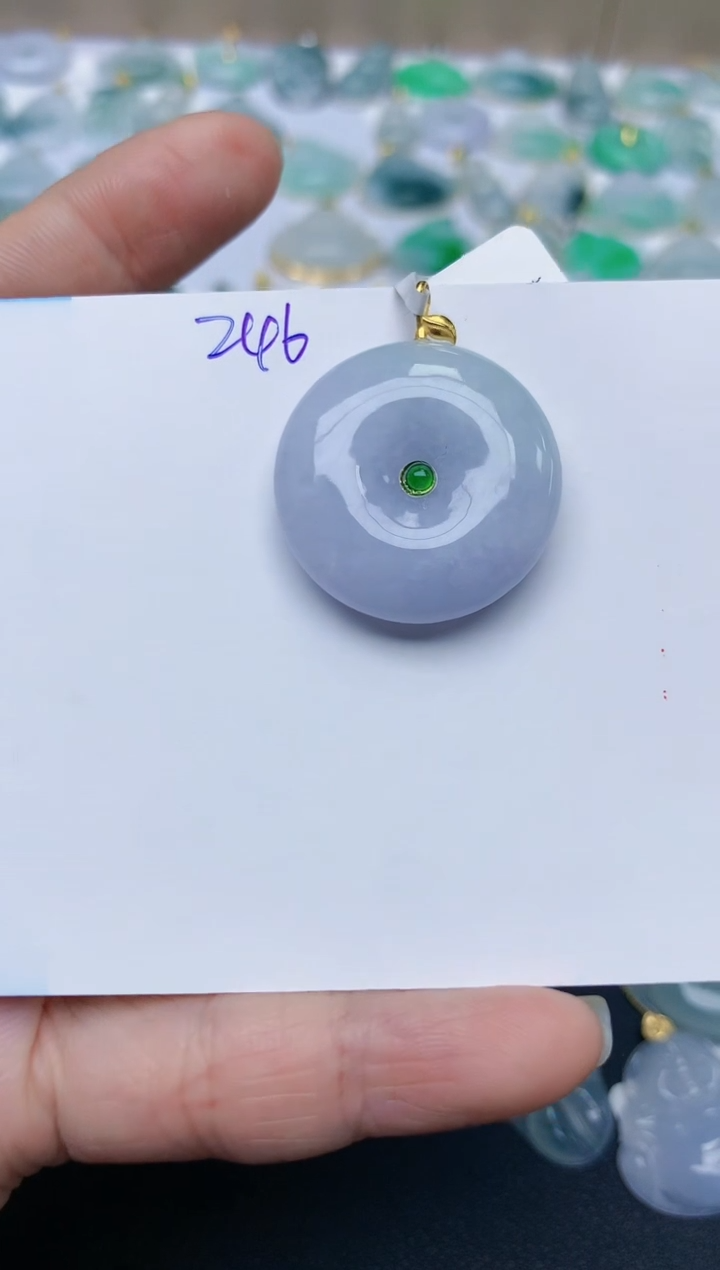 【闪购商品】翡翠颈饰18K金镶嵌天然翡翠A货    246