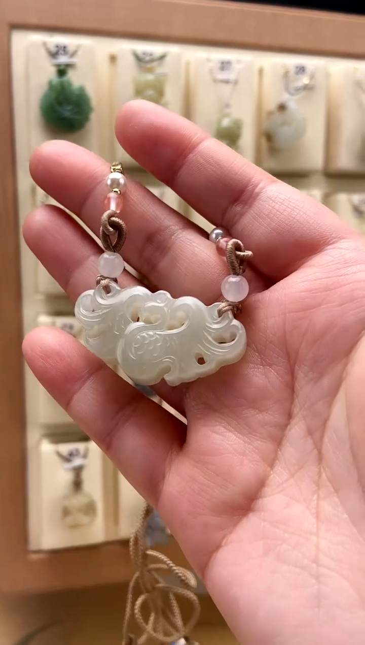 【闪购商品】和田玉颈饰未镶嵌凤凰吊坠