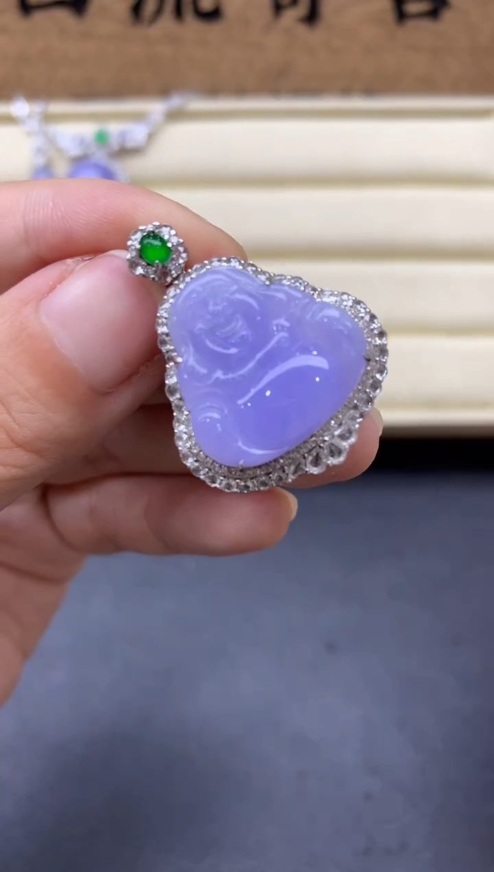 【闪购商品】翡翠吊坠(不含链)18K金镶嵌527-中国好珍宝