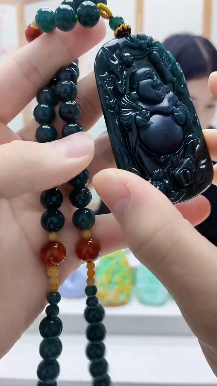 未镶嵌定制翡翠雨***…4812bb-毛货挂件