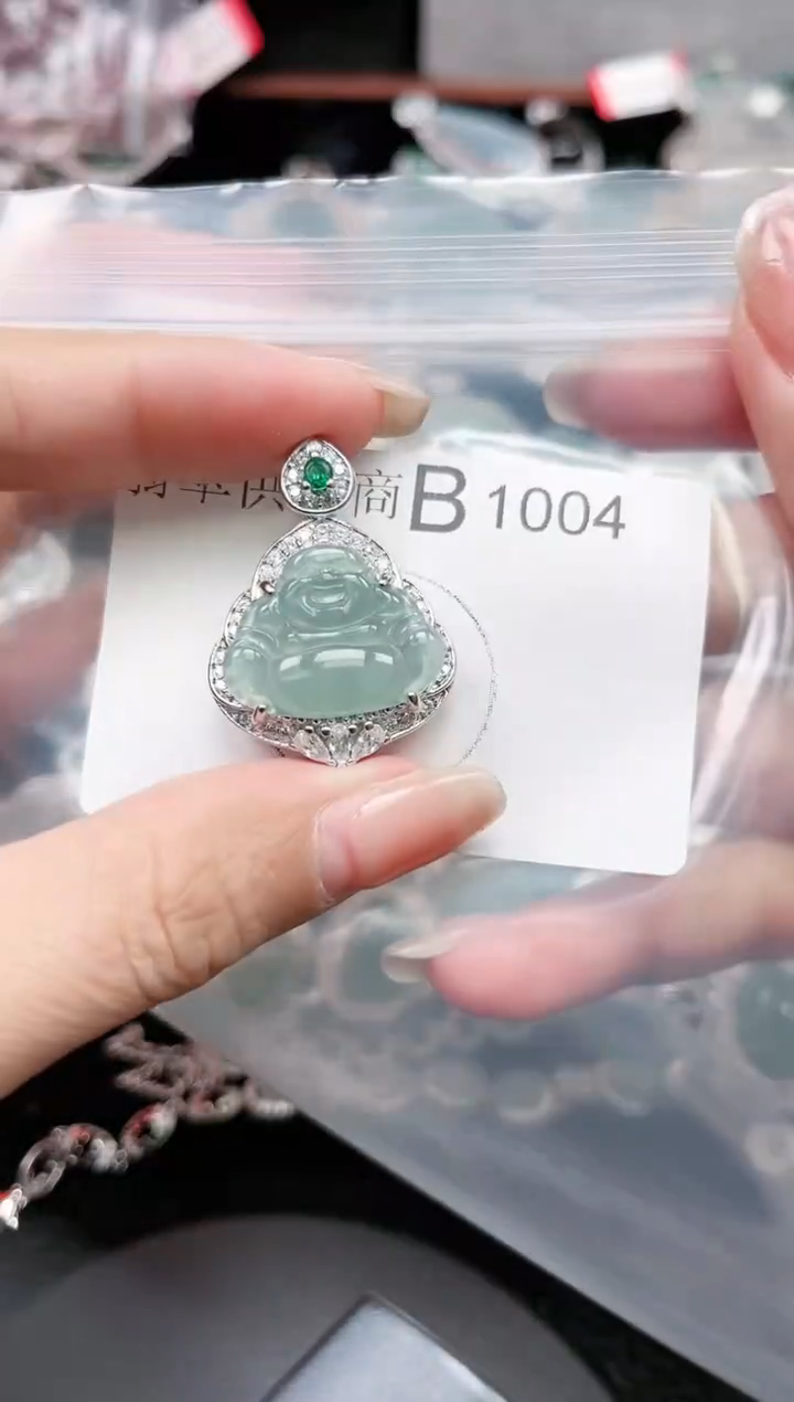 【闪购商品】翡翠颈饰未镶嵌1004赠皮绳