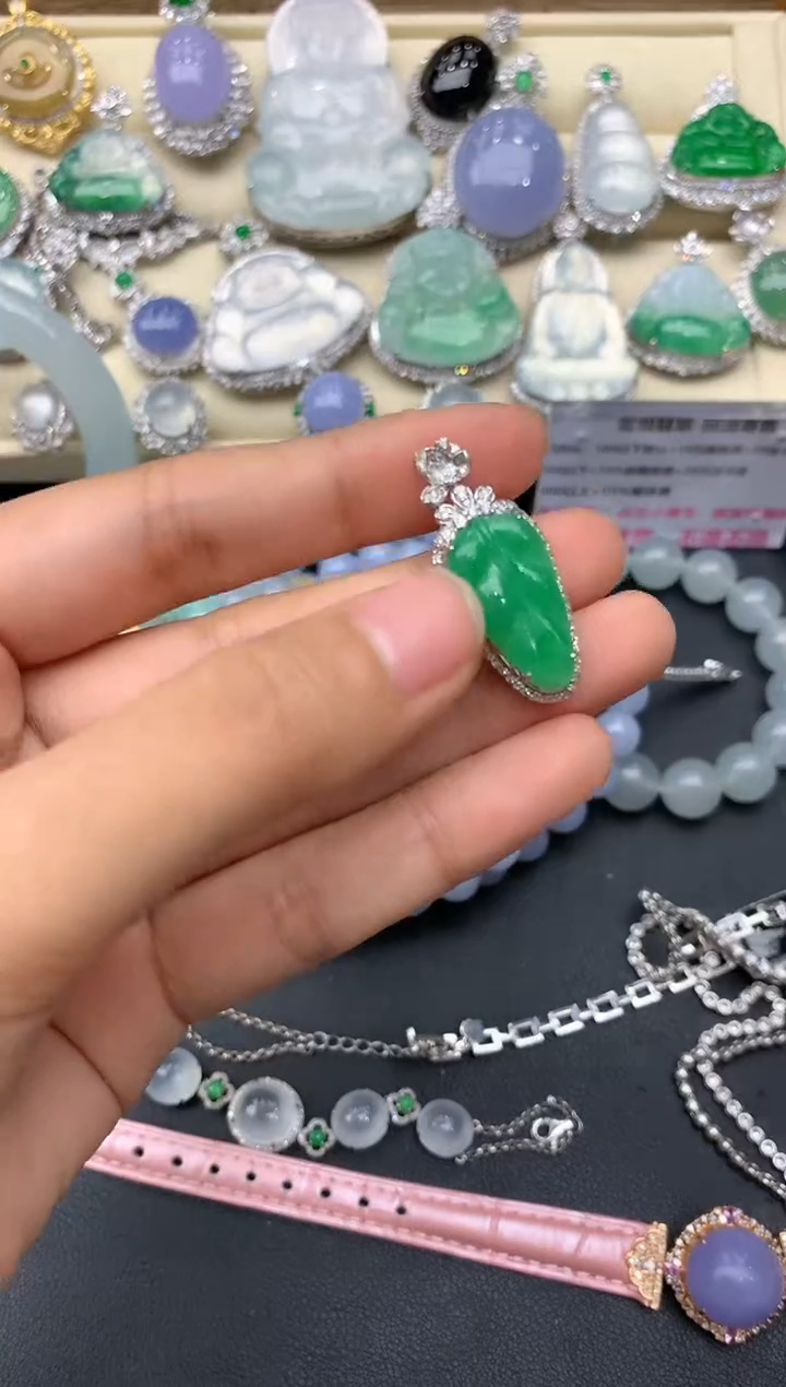 【闪购商品】翡翠颈饰18K金镶嵌319-中国好珍宝