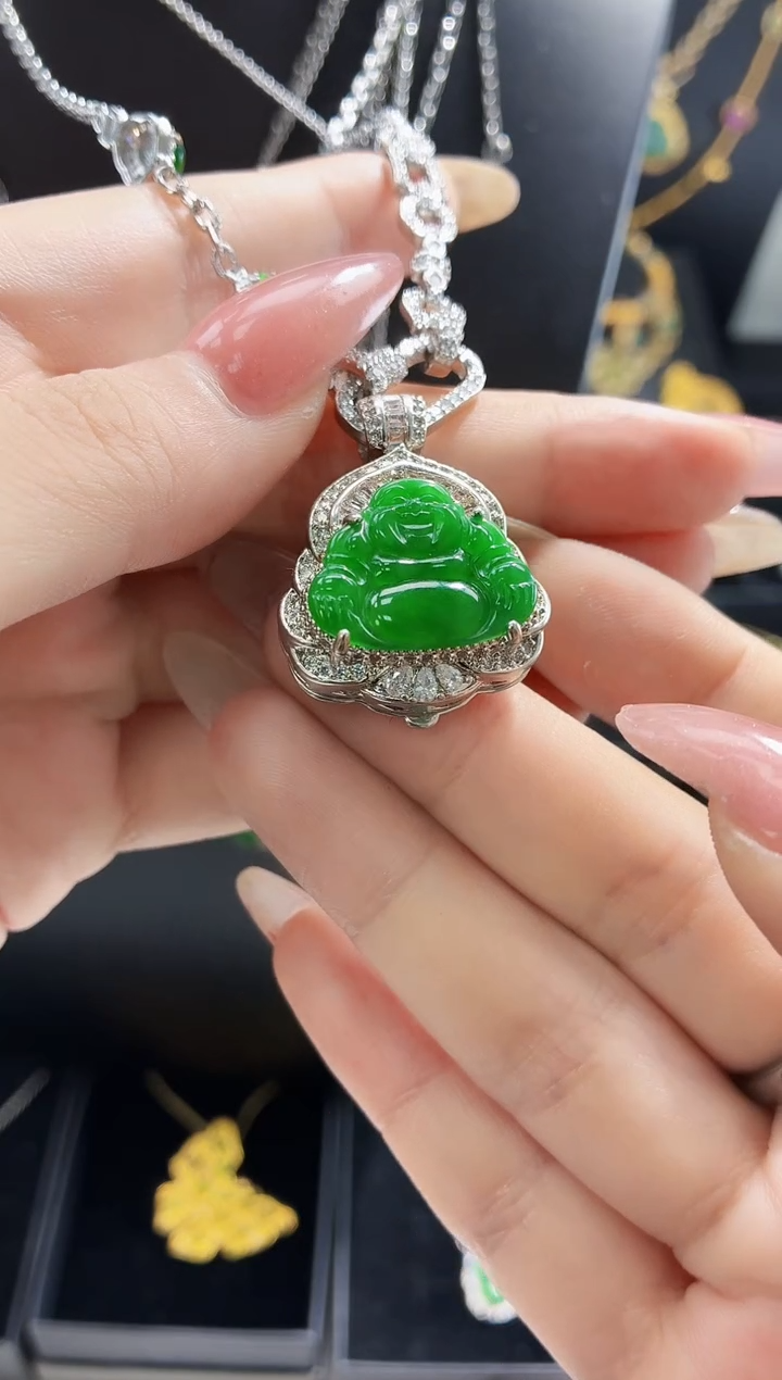 翡翠未镶嵌颈饰吊坠（不含链）