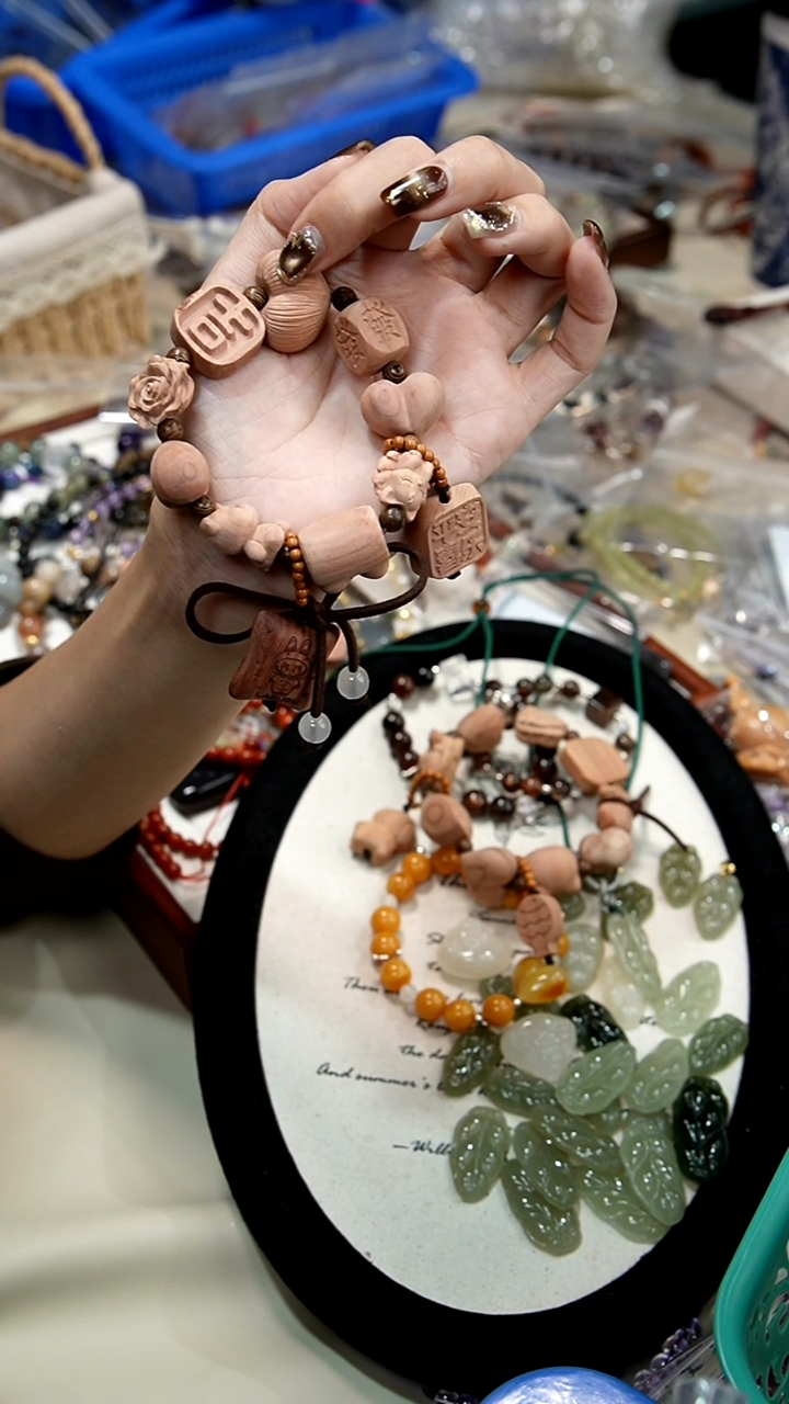 柏木手串/手链血柏木多宝雕刻手串