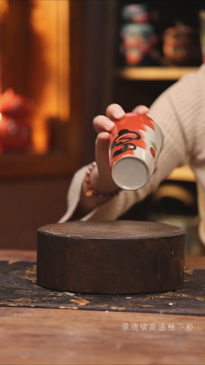 陶瓷景德镇高温釉下手绘陶瓷@L030@