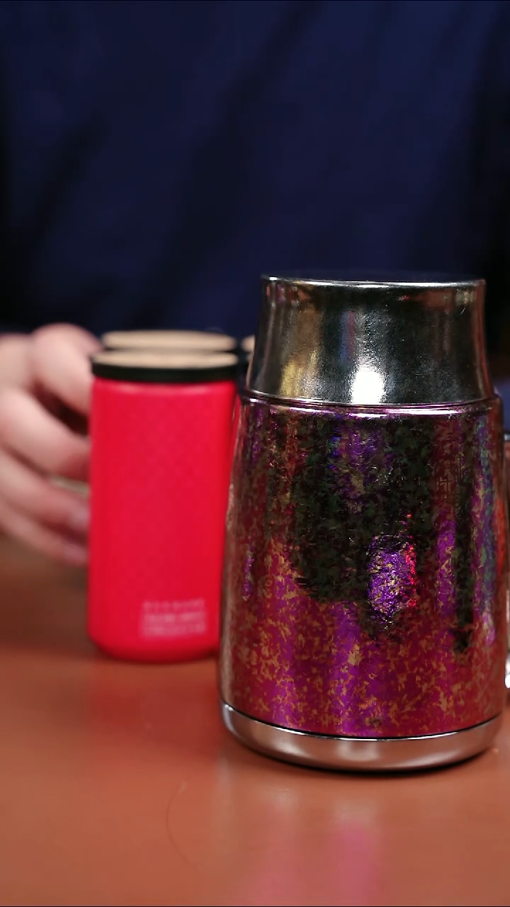 辉哥粉丝福利 茶忆办公杯+3罐稻米+1罐咕咕 紫色