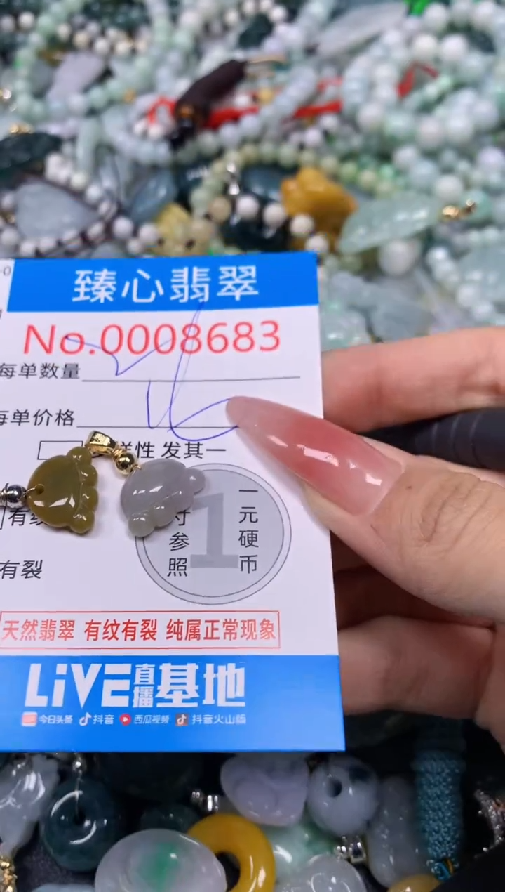 【闪购商品】翡翠颈饰未镶嵌含绳0008683
