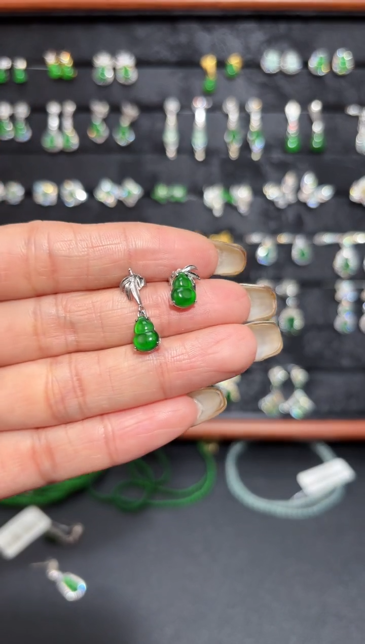 【闪购商品】翡翠颈饰银S925镶嵌葫芦/支持复检/一件