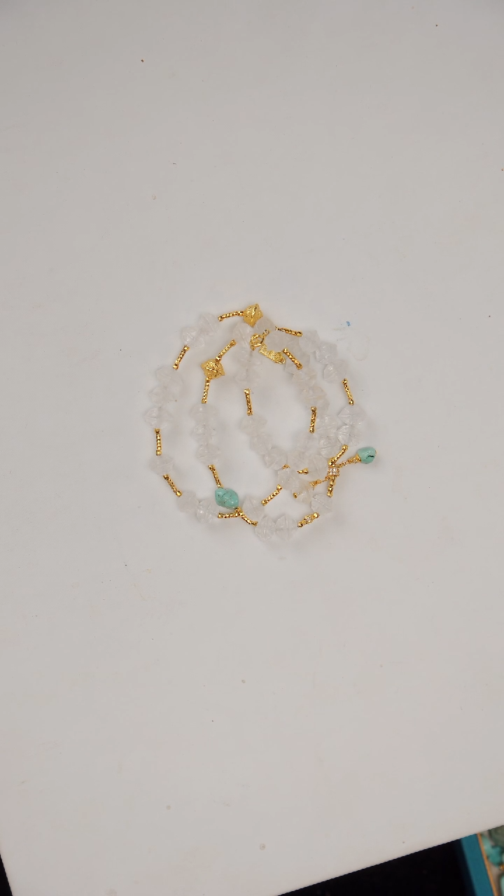 绿松石银S925镶嵌项链项链