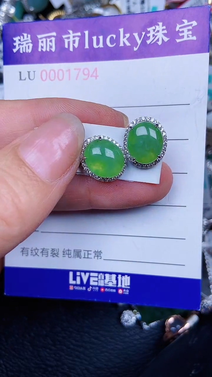 颈饰银S925镶嵌翡翠794