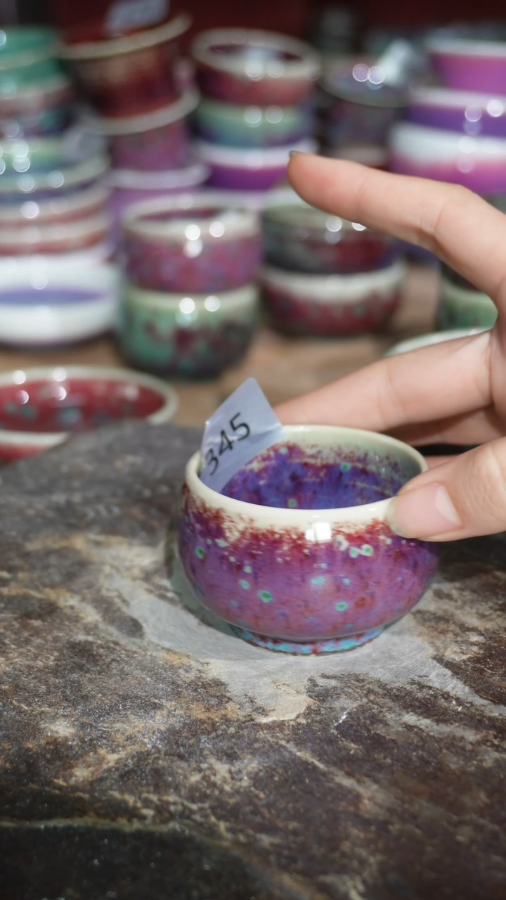 摆件陶精品窑变钧瓷茶器