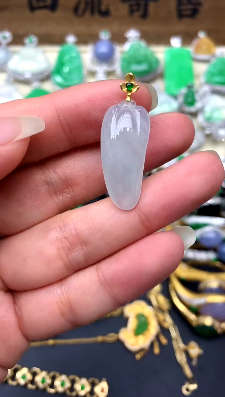 【闪购商品】翡翠颈饰18K金镶嵌66-中国好珍宝