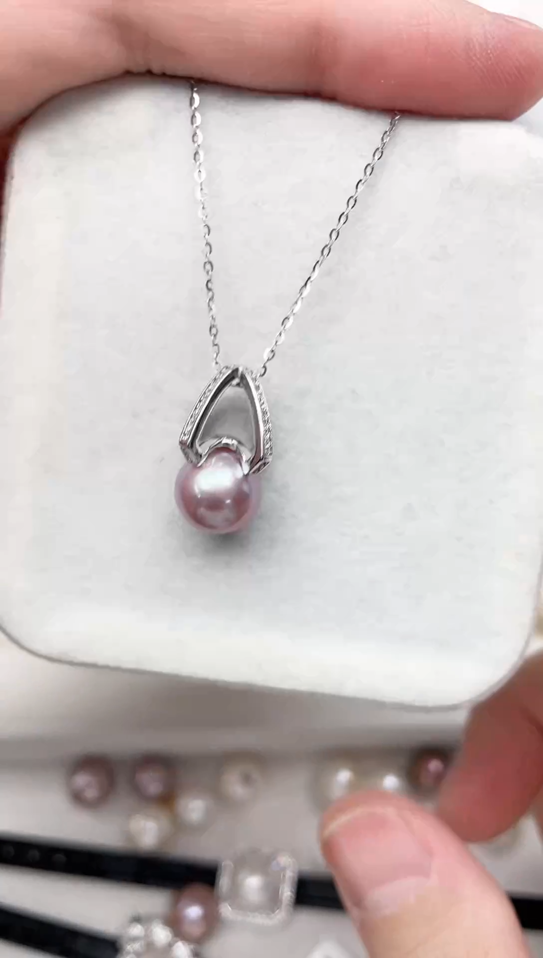 【闪购商品】淡水珍珠吊坠(不含链)银S925镶嵌吊坠