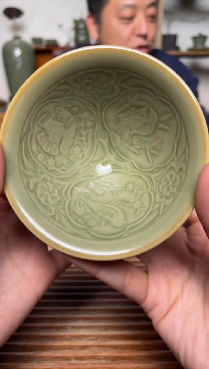 【闪购商品】其他耀州窑喜鹊登竹斗笠盏