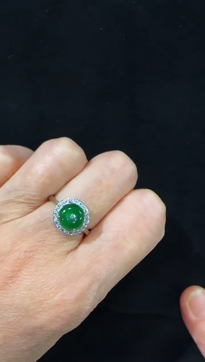 颈饰银S925镶嵌翡翠国风