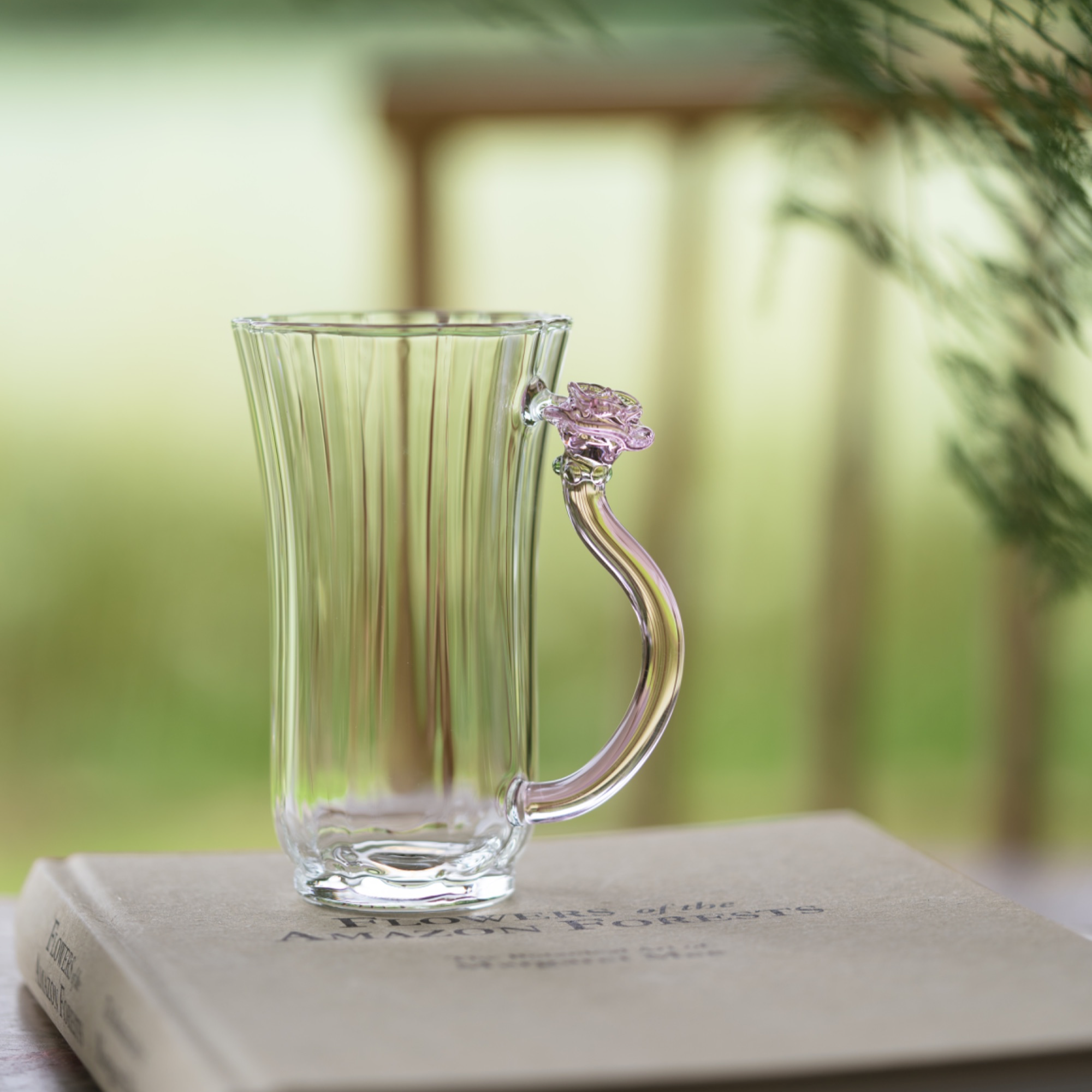 晶焱【静姐小院专属】玫瑰杯｜120ML纯手工高硼硅耐热玻璃水杯个人杯