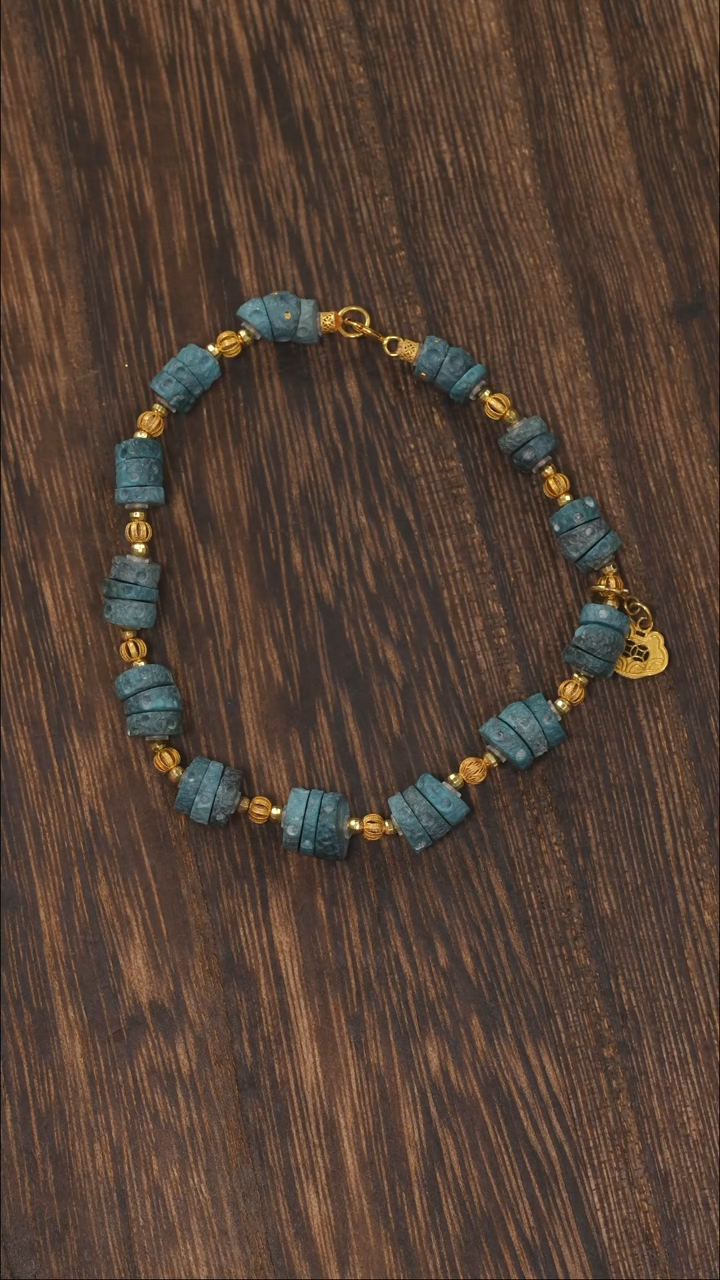 【闪购商品】绿松石手链18K金镶嵌1