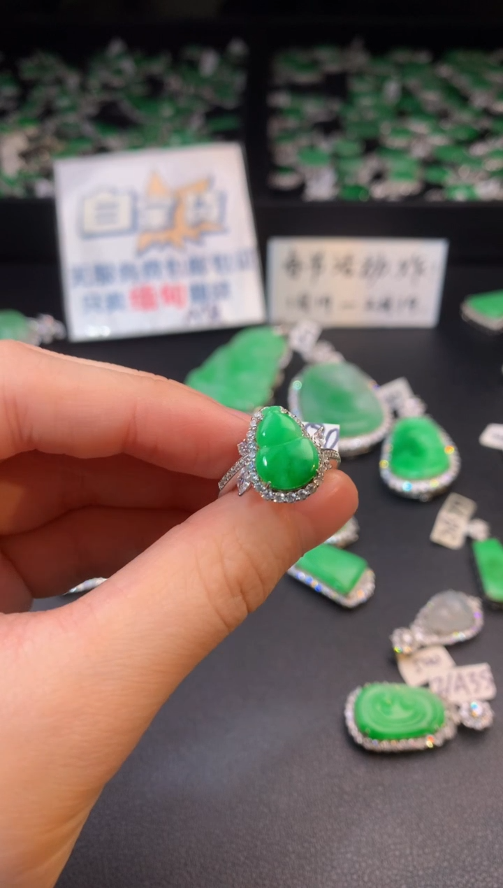 【闪购商品】翡翠戒指银S925镶嵌翡翠1
