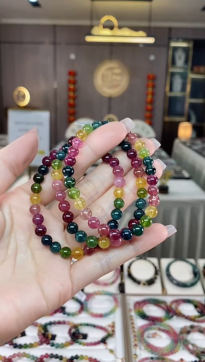 【闪购商品】碧玺单圈手串6mm+未镶嵌（多样性发一条）hon