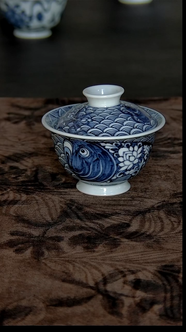 其他瓷胖头鱼盖碗