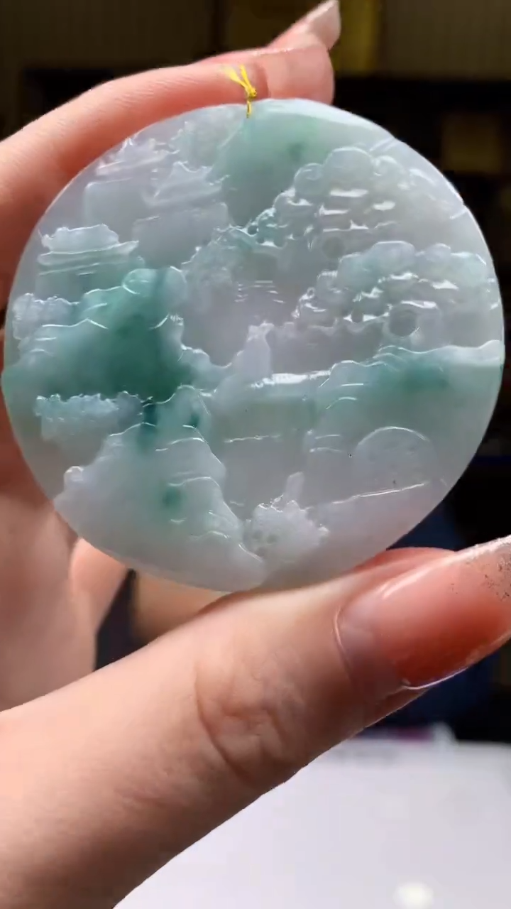 【闪购商品】定制翡翠未镶嵌1071-毛货挂件33