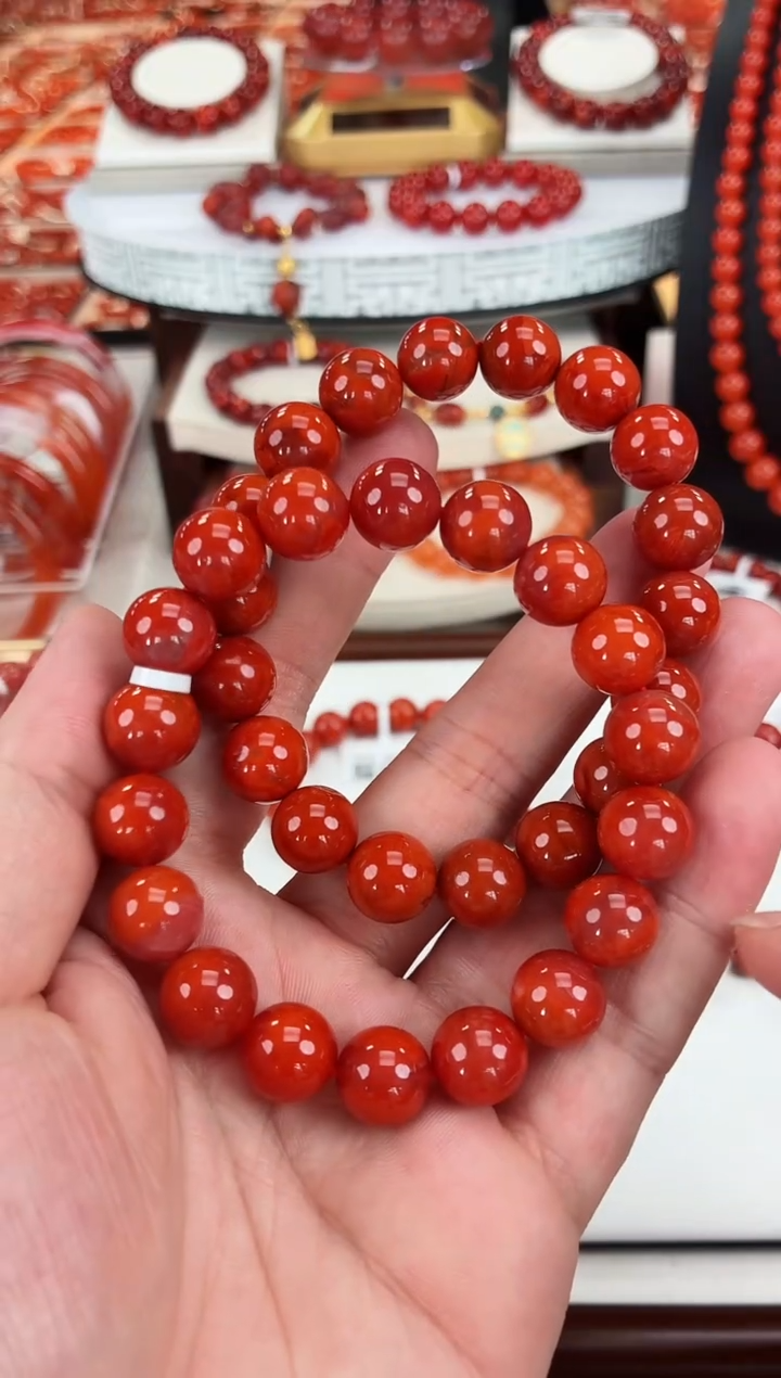 南红玛瑙瓦西手串11+未镶嵌（多样式发其一）