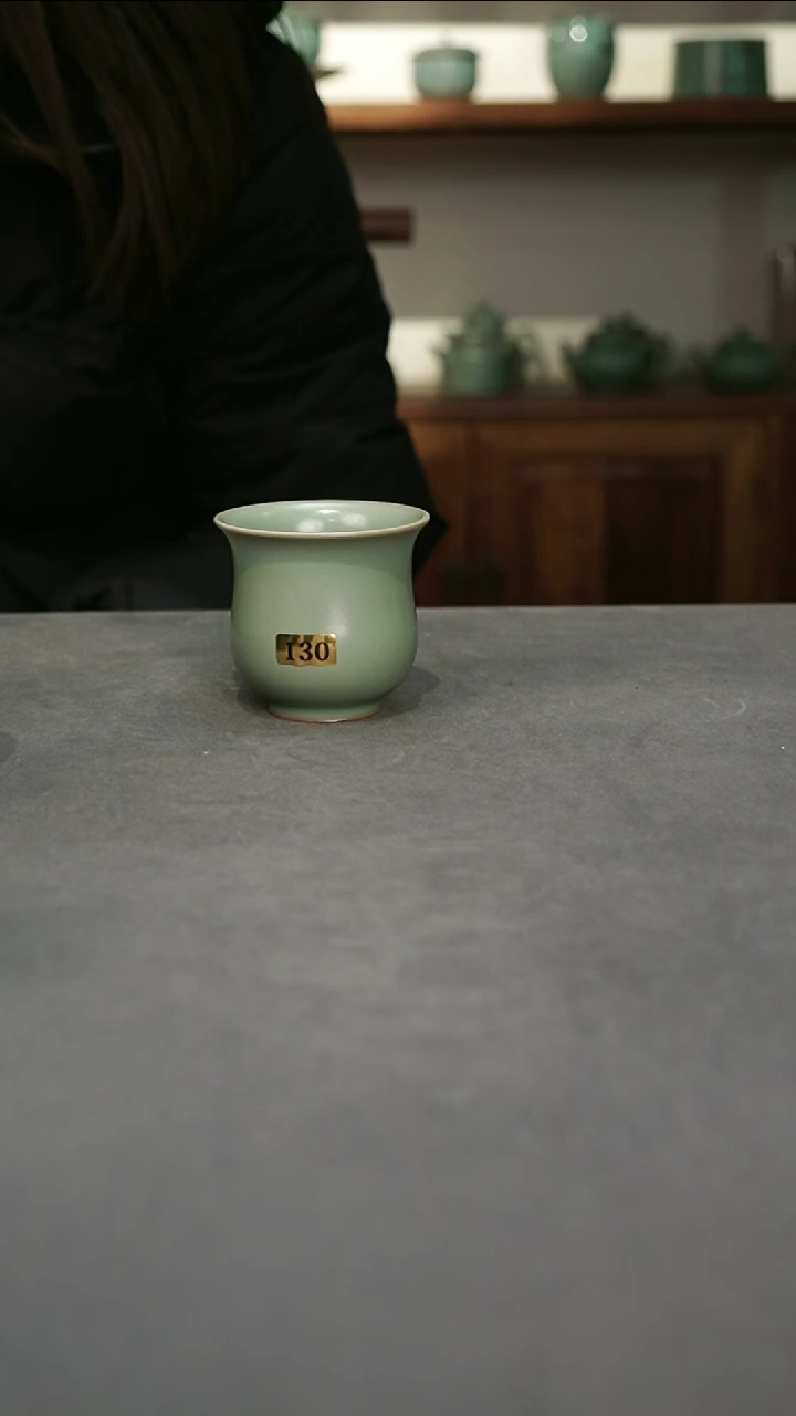 【闪购商品】君子汝瓷【柴烧玉兰杯】130