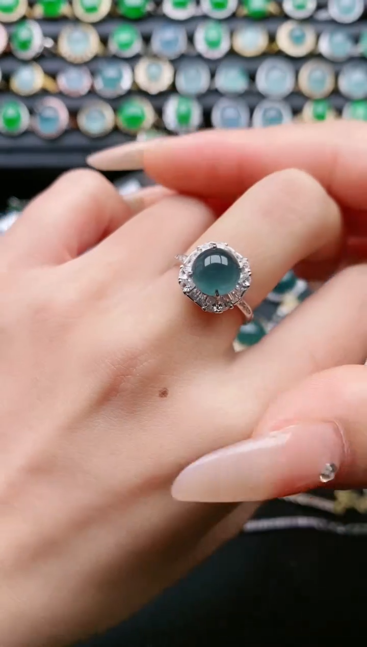 【闪购商品】翡翠戒指银S925镶嵌1111111111