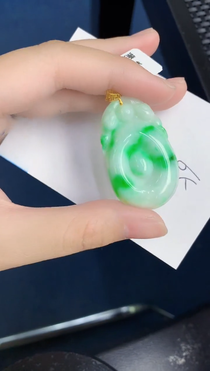 【闪购商品】翡翠颈饰18K金镶嵌000000000