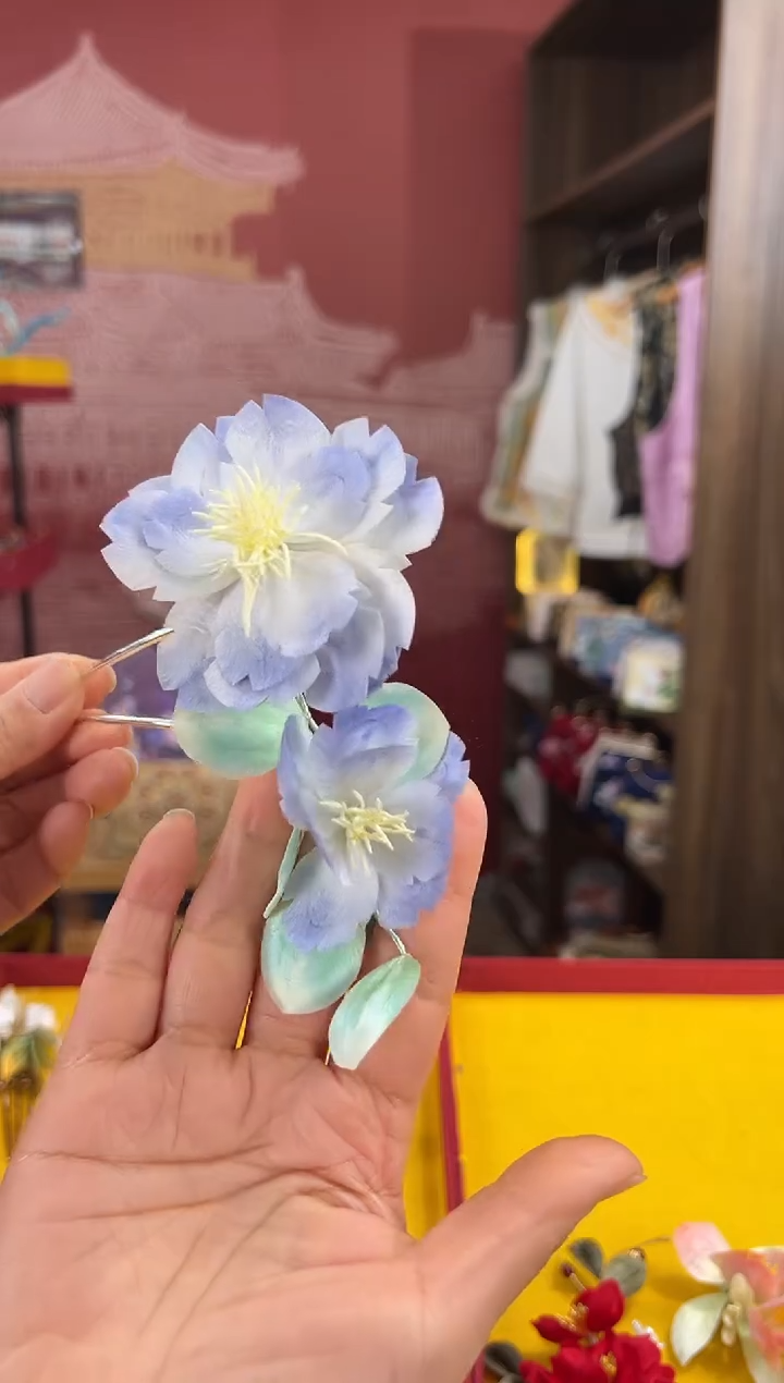 【闪购商品】刺绣非遗绒花（发饰）