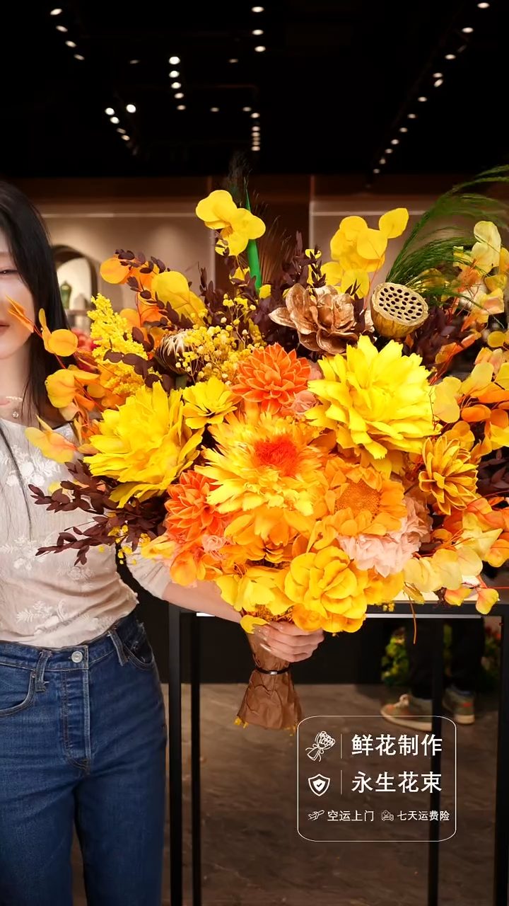 手工艺品琉璃手工花器花束空运包邮送货上门-以图片为准  