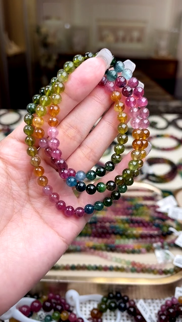 【闪购商品】碧玺/未镶嵌5mm+碧玺多圈多样性发货