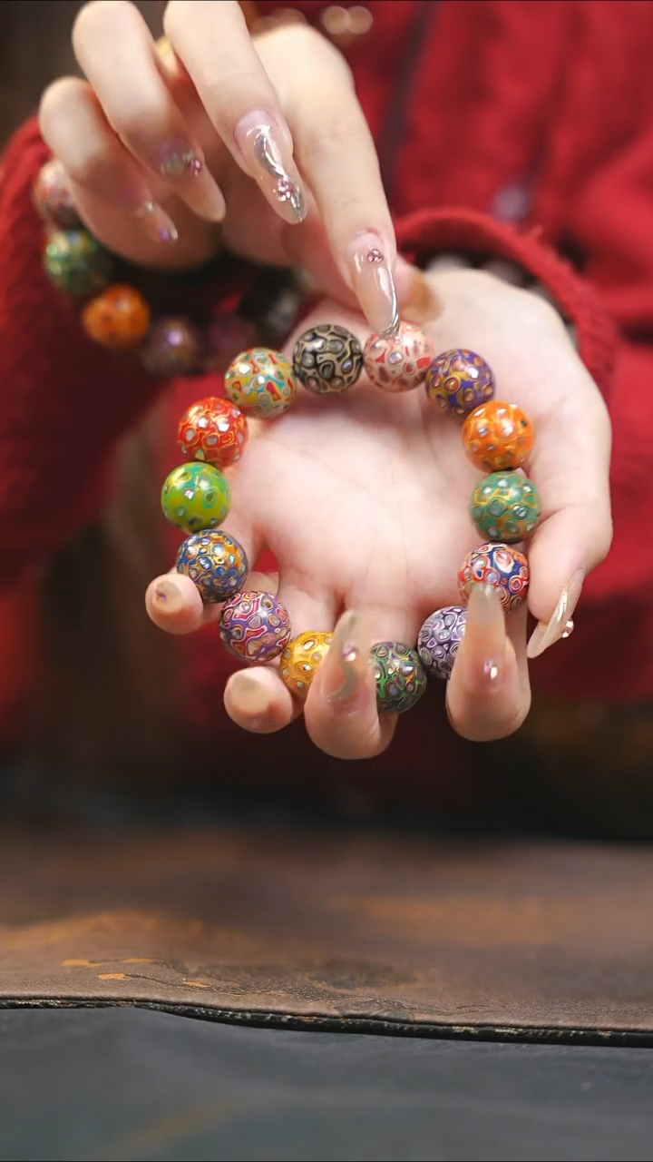 【闪购商品】紫光檀多宝螺钿手串（1.5）