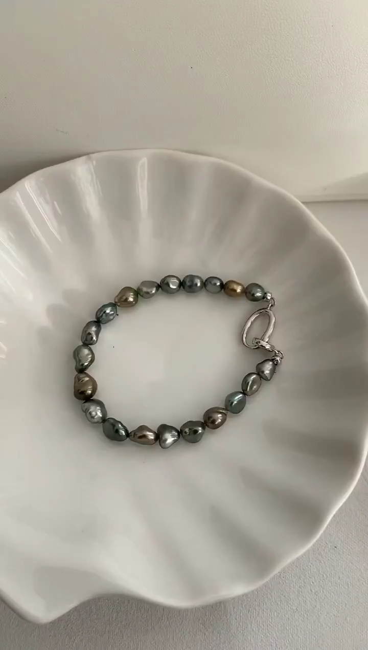 未镶嵌手串海水珍珠大溪地keshi手串