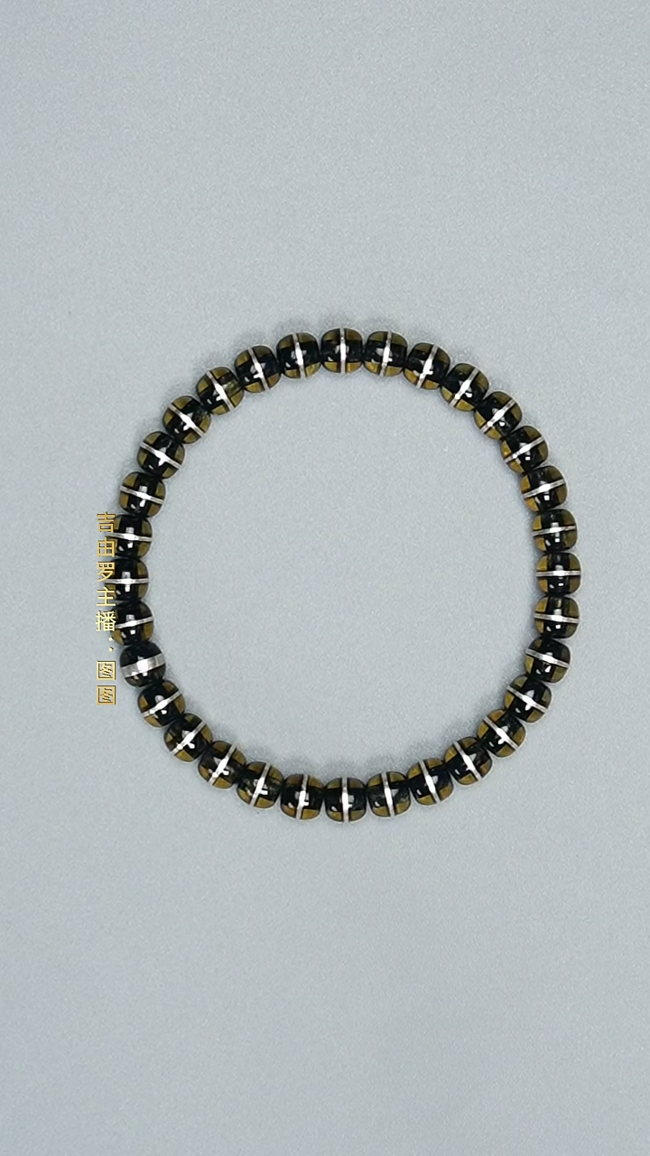 裸石蓝珀未镶嵌搓银蓝珀单圈 尺寸：6.5mm