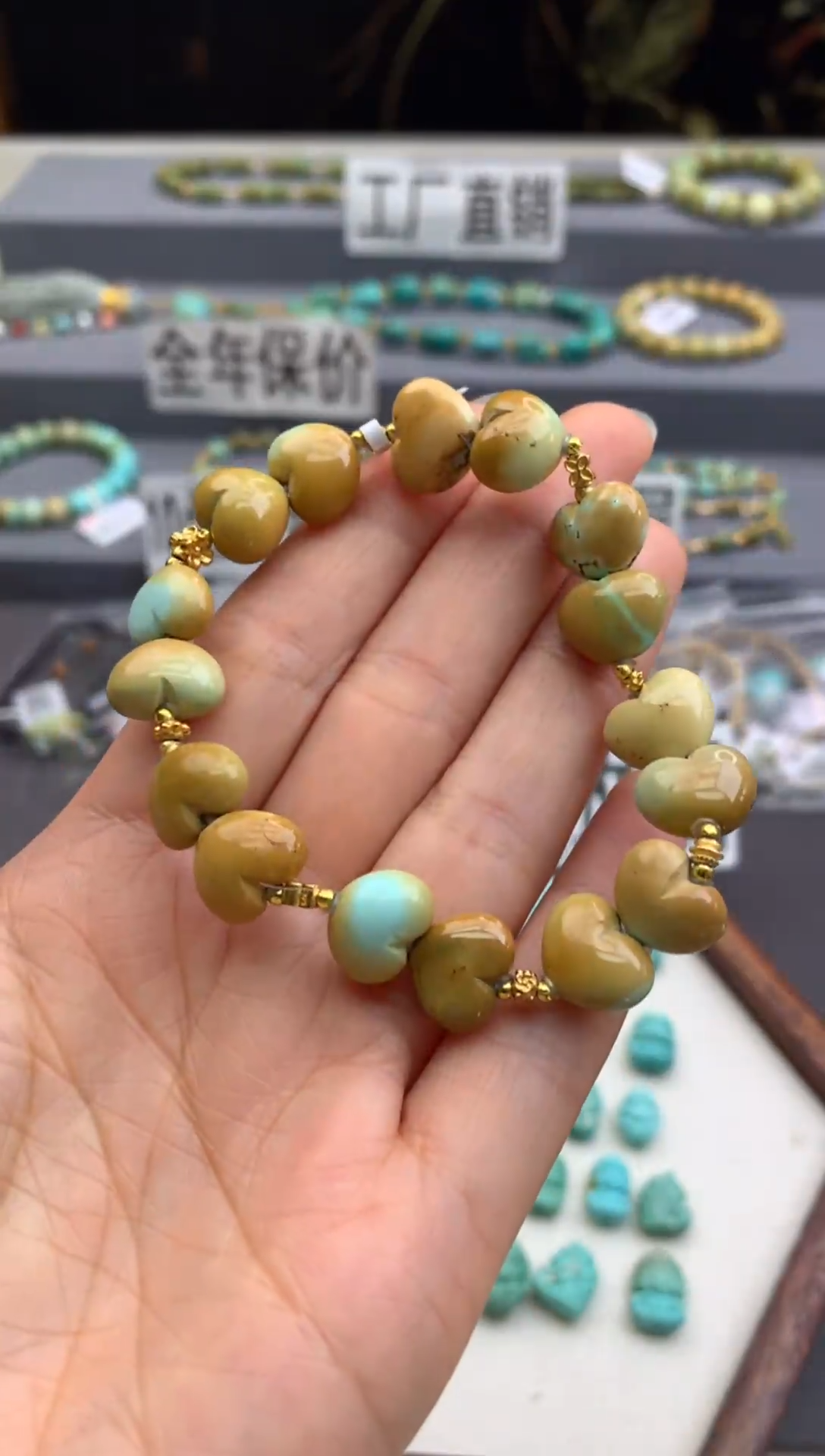 未镶嵌绿松石手链茜.G17