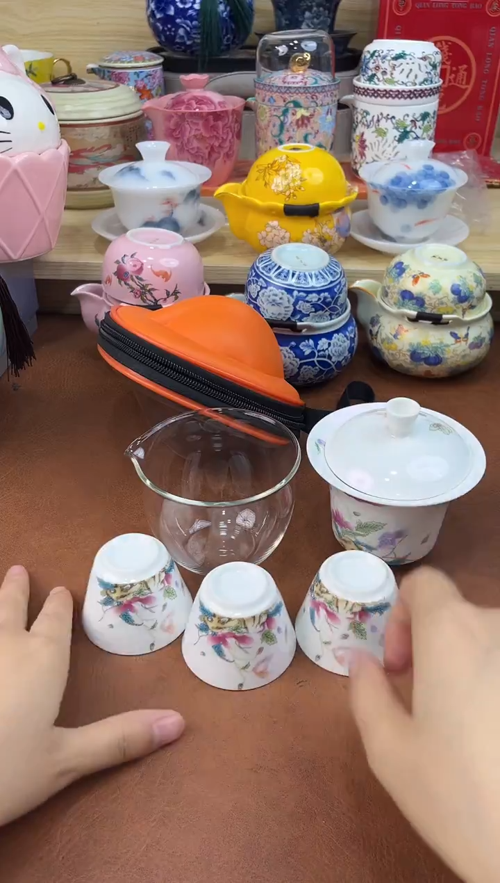 陶陶瓷茶具摆件旅行套组