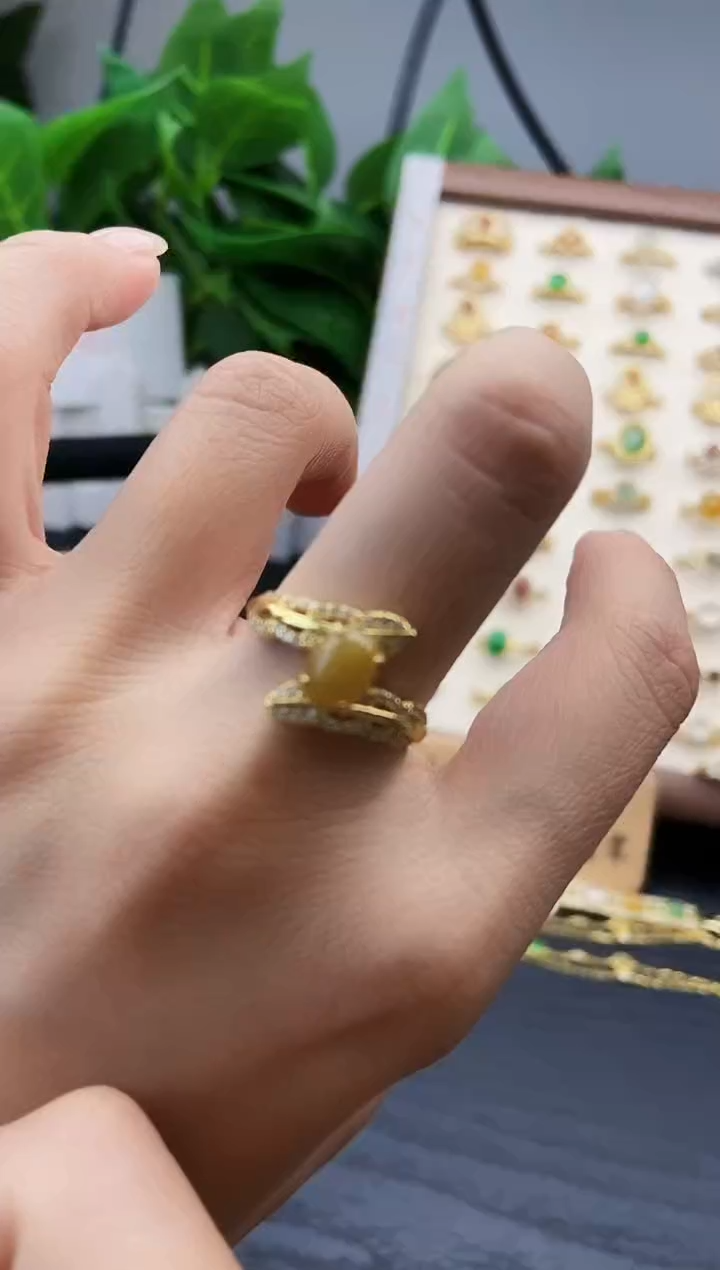 银S925镶嵌戒指翡翠12