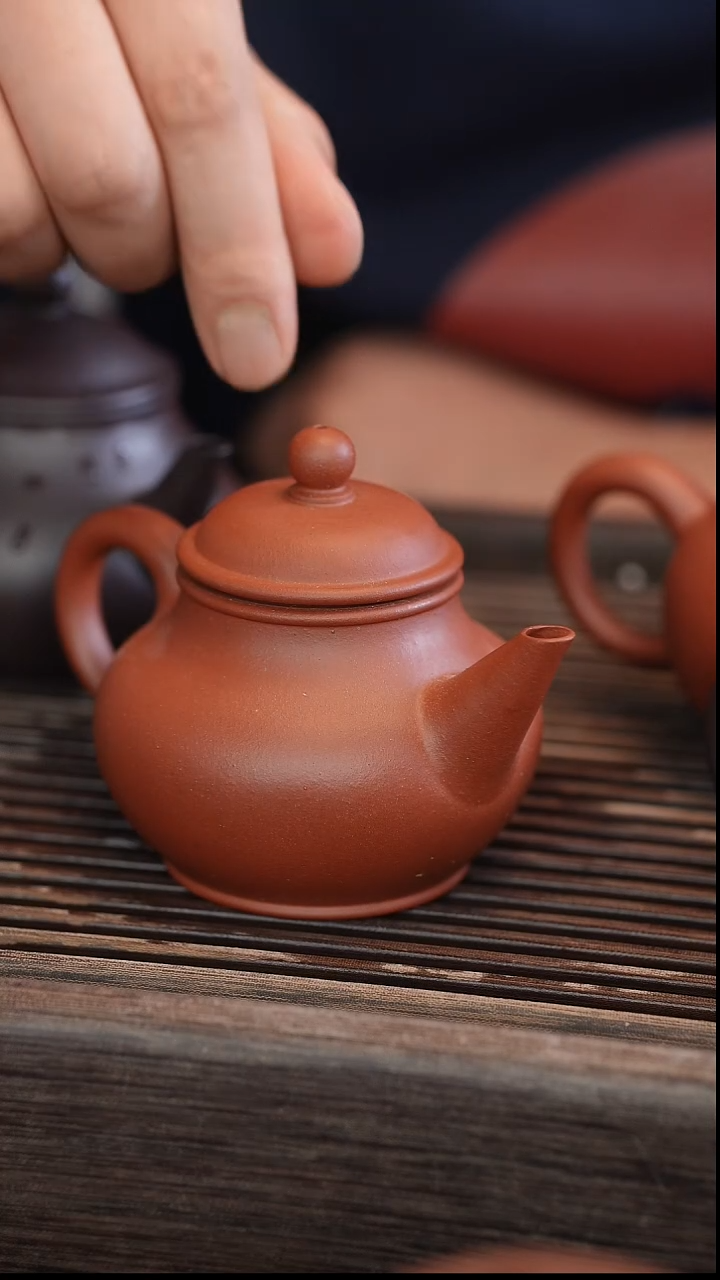 茶壶紫砂芭乐水平 北红赤铁 半手工 180cc